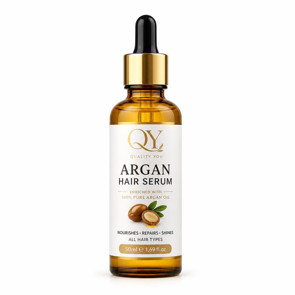Argan Oil Hair Serum — QY private label packaging