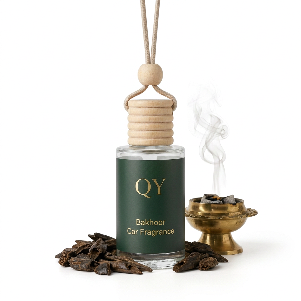 Alcohol-Free Bakhoor Car Fragrance — QY private label packaging concept