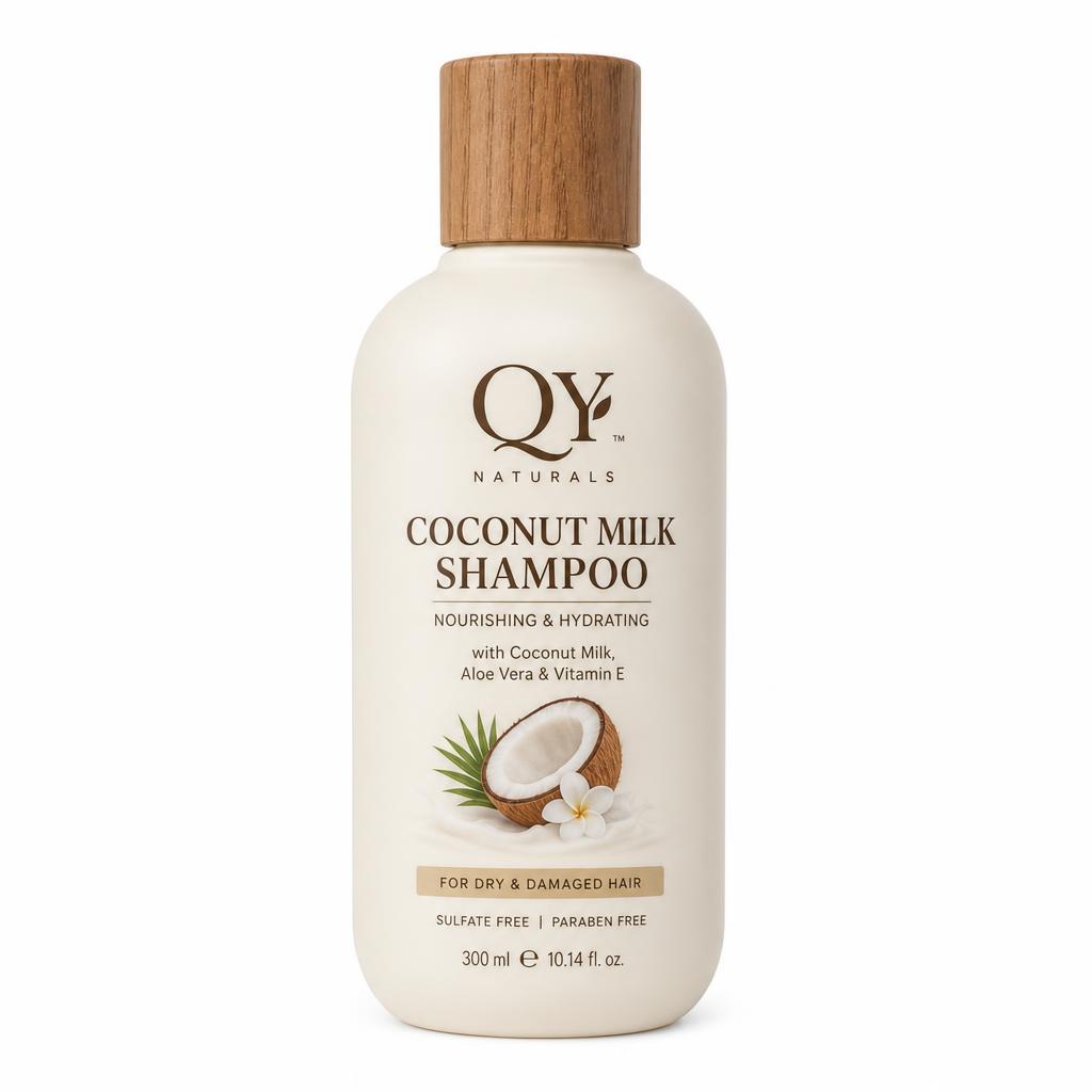 Coconut Milk Nourishing Shampoo — QY private label packaging
