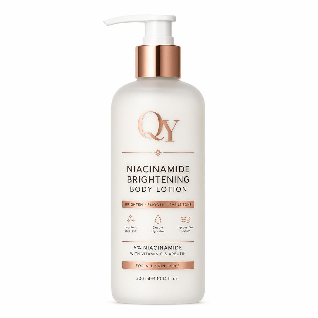 Niacinamide Brightening Body Lotion — QY private label packaging